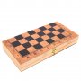 Комплект шах и табла в красива дървена кутия с размери - 34х34 см, снимка 1 - Шах и табла - 15741345