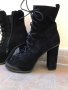 Черни велурени италиански, снимка 1 - Дамски елегантни обувки - 28100558