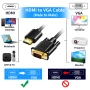 HDMI към VGA активен кабел 1080p – 1 м, снимка 2