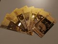 Сувенирни златисти евро банкноти, снимка 1 - Колекции - 37162478