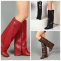 Дамски боти на висок ток, 3цвята , снимка 1