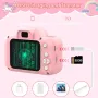Joltix  Детски цифров фотоапарат 1080P HD 2,0-инчов с 32GB карта, селфи, за деца 3+ г., розов, снимка 1