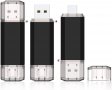 256 GB USB и Type C флашка, OTG за Android и PC, метален корпус, снимка 1