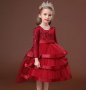 Детска официална рокля - цвят Бордо, снимка 1