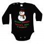 Бебешко боди Коледа Весела Коледа и Честита нова година Snowman, снимка 3