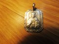 сребърен медальон, сребърно колие Свети Николай Чудотворец и сребърно синджирче, снимка 1 - Други - 27920323