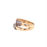 Златен дамски пръстен 3,59гр. размер:56 14кр. проба:585 модел:21735-1, снимка 2 - Пръстени - 43931868