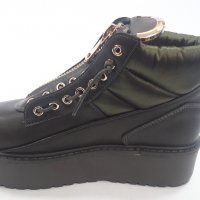Дамски боти Lucky shoes 3284 тъмно зелени, снимка 2 - Дамски боти - 27042454