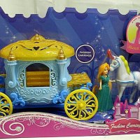 Кукла Принцеса Пепеляшка с Каляска и кон, снимка 4 - Кукли - 43140418