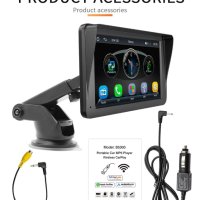 Безжичен Carplay Монитор 7-инча радио Универсално за кола Android Auto сензорен екран, снимка 8 - Аксесоари и консумативи - 43015827