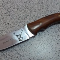 Руски ловен нож фултанг с гравиран елен, стомана 65х13, снимка 1 - Ножове - 28106101