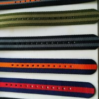 Текстилни каишки 18мм NATO, снимка 7 - Каишки за часовници - 34965493