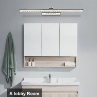 LED стенна лампа от неръждаема стомана за баня, кухня, коридор , хол, снимка 5 - Лампи за стена - 37999751