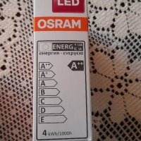 Osram led крушка- А++/4W/230V/2700K, снимка 5 - Крушки - 35446581