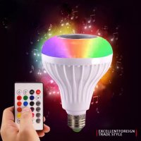 СУПЕР ХИТ Bluetooth колона LED RGB диско лампа крушка музика, снимка 2 - Тонколони - 26967722