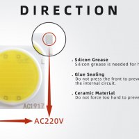 LED COB Керамична основа чип крушка 3W - AC220V Студено бяло. Ново, снимка 7 - Крушки - 37345019