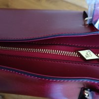 Чанта от естествена кожа C iel, цвят бордо с размери 32×26×13, снимка 5 - Чанти - 43196340