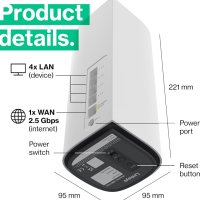 Linksys Velop Pro 7 Mesh WiFi 7 System MBE7003 - Когнитивен рутер,3 бр, снимка 7 - Рутери - 43947041