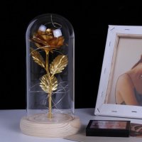 🌹 Вечна роза в стъкленица с LED светлина - ПРОМОЦИЯ, снимка 6 - Изкуствени цветя - 43022541