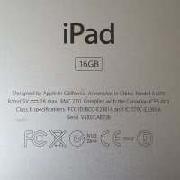 Apple iPad 16gb A1219 , снимка 3 - Таблети - 32844131