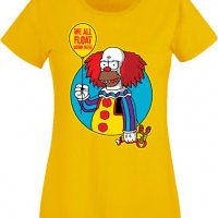 Дамска тениска The Simpsons Krusty The Clown Pennywise 02,Halloween,Хелоуин,Празник,Забавление,Изнен, снимка 9 - Тениски - 38149801