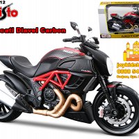 Ducati Diavel Carbon мащабен модел мотоциклет 1:12 Maisto, снимка 1 - Колекции - 35467587