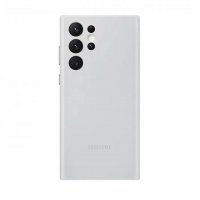 Samsung Galaxy S22 Ultra Leather Cover, Light Gray, снимка 1 - Калъфи, кейсове - 40047554