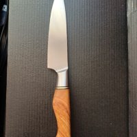 Нож със стомана 14C28N, маслина и мозаечен пин, снимка 6 - Ножове - 44115386
