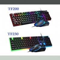 Комплект RGB клавиатура + мишка T-Wolf TF200, снимка 3 - Клавиатури и мишки - 37584800