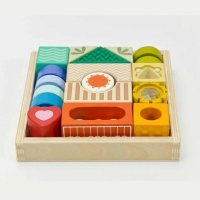 Детска игра / Дървени цветни блокчета за сензитивност, снимка 3 - Игри и пъзели - 35343705