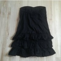 Черна рокля тип бюстие, снимка 2 - Рокли - 28758454