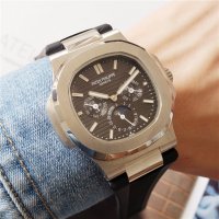 Мъжки часовник Patek Philippe Nautilus с автоматичен механизъм, снимка 4 - Луксозни - 37317711