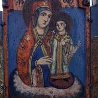 Стара Българска  Домашна Икона Триптих, снимка 1 - Икони - 35681319