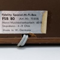 Тонколони Fidelity spezial HI-FI-box 2, снимка 5 - Тонколони - 26866061