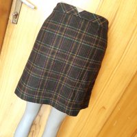 Черна карирана пола ниска талия с джобчета ХЛ, снимка 3 - Поли - 32975826