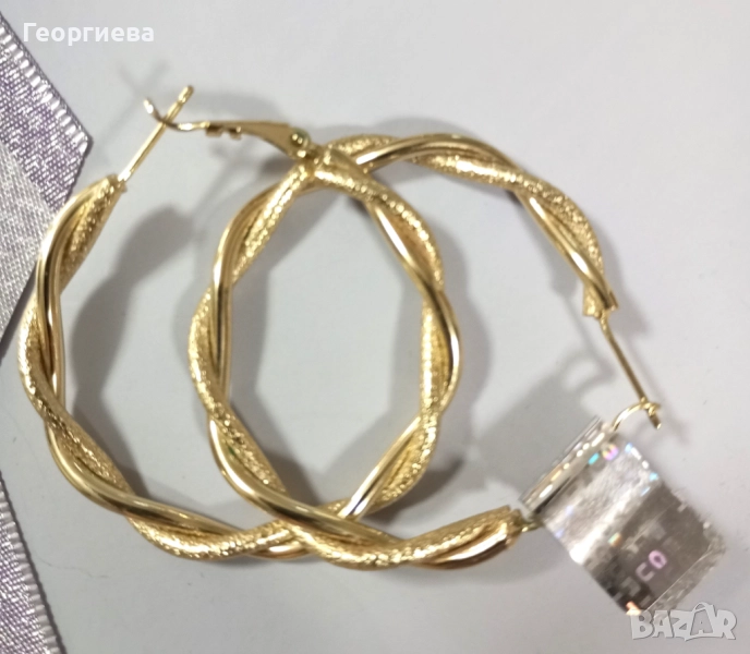  позлатени дамски обеци, снимка 1