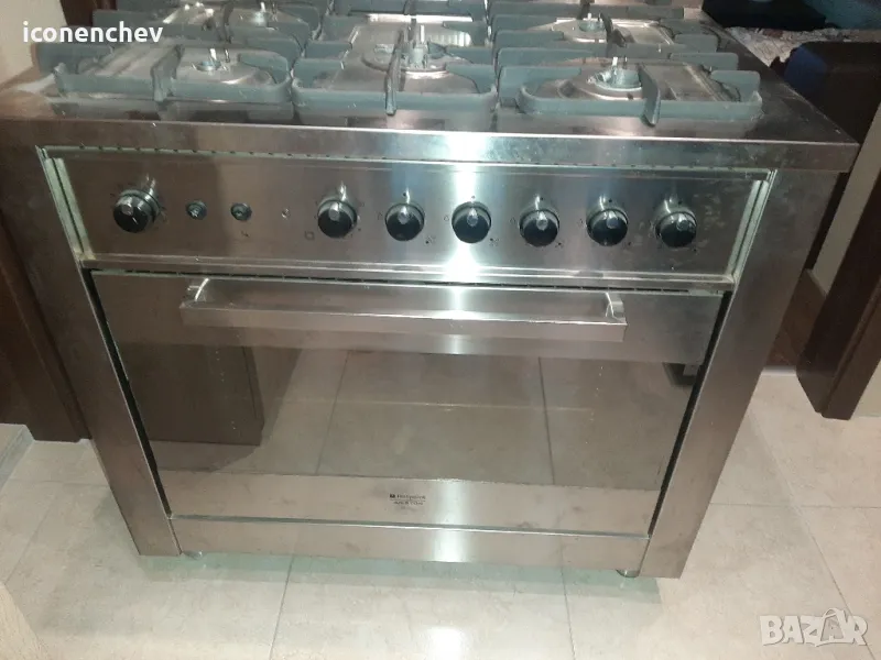 Газова печка с електрически грил Ariston Hotpoint Cucina PRO 95 gt0.1, снимка 1