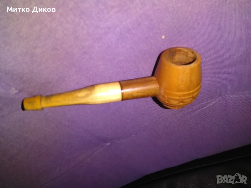 Дървена лула от соца отлична ръчна изработка, снимка 1