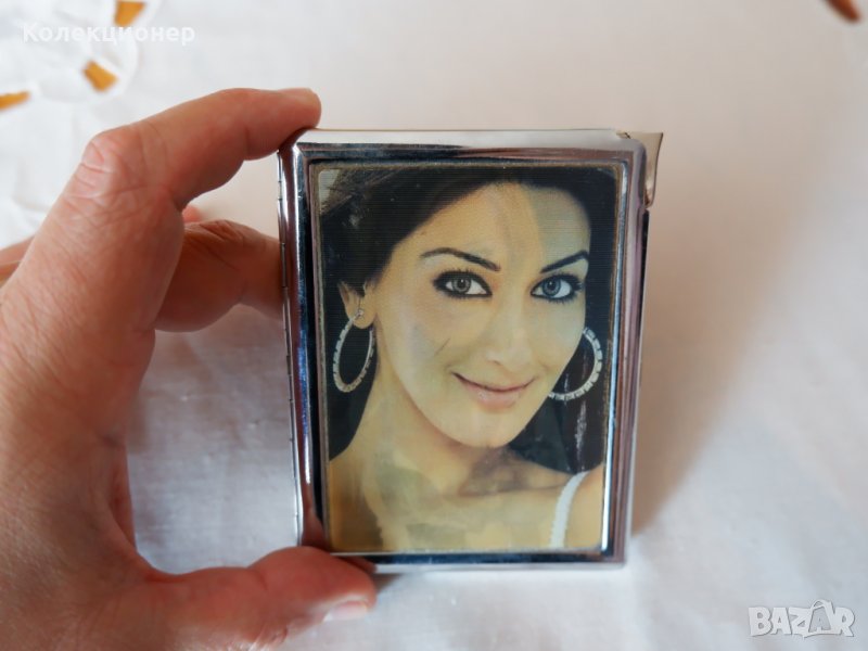 Стара стерео табакера със запалка, снимка 1