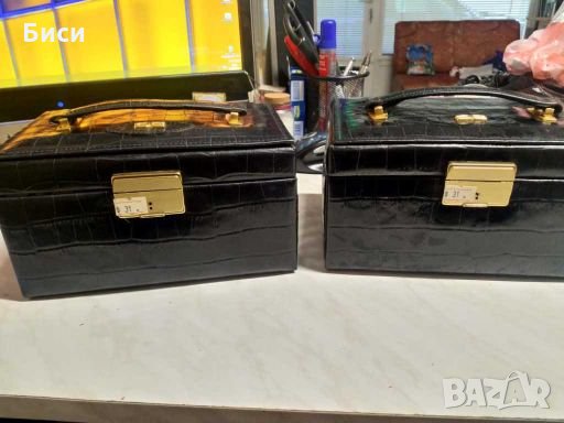 Кутии за бижута -естествена кожа ,2 бр., снимка 1