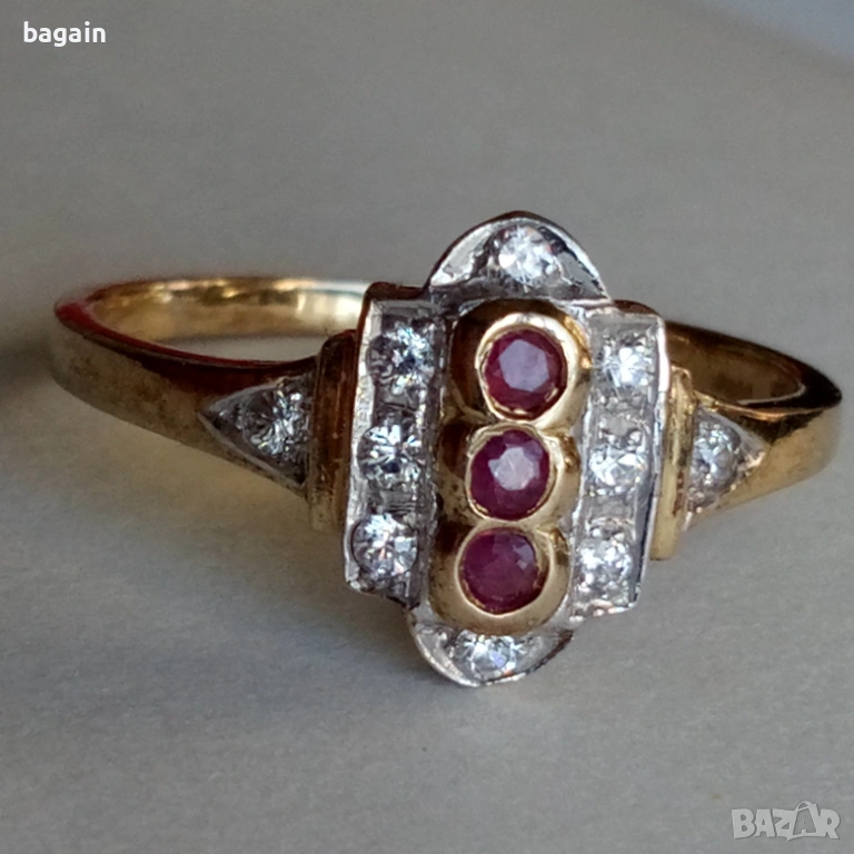 Уникален пръстен с рубини., снимка 1