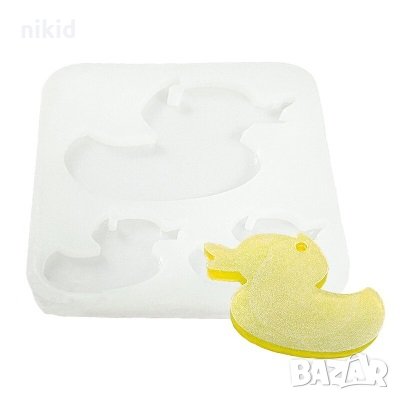 Пате плосък силиконов молд форма декорация торта фондан шоколад смола ключодържател, снимка 1