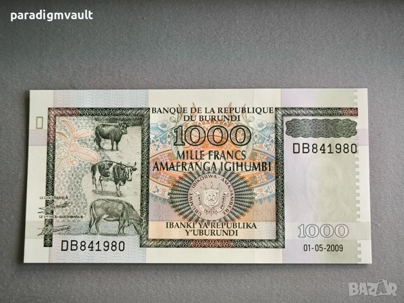 Банкнота - Бурунди - 1000 франка UNC | 2009г., снимка 1