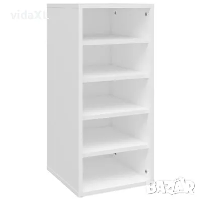 vidaXL Шкаф за обувки бял, 31,5x35x70 см, ПДЧ（SKU:808981）, снимка 1