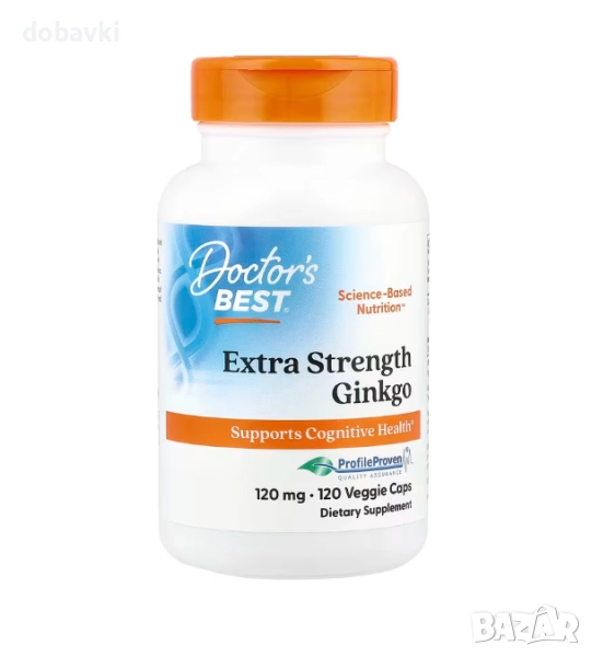 Гинко Билоба - Doctor's Best, Ginkgo, 120 mg, 120 Veggie Caps, снимка 1