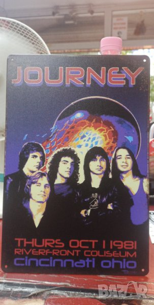  Journey-Live in Cincinnati,Ohio-1.10.1981-Метална табела (плакет), снимка 1