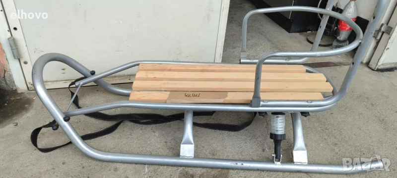 Метална шейна с дървена седалка, снимка 1