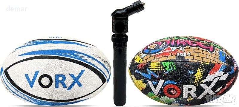 Топка за ръгби VORX 2 части, размер 5, снимка 1