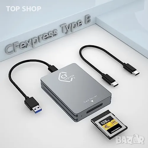Нов Адаптер за Четец на карти CFexpress тип B, USB 3.2 Хъб Докинг станция, снимка 1