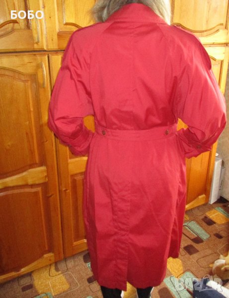Дамски червен шлифер М, L, снимка 1
